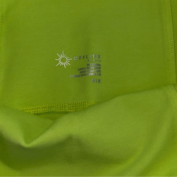 Womens aerie 4inch biker shorts size medium. Lime Slush color. - Picture 5 of 5
